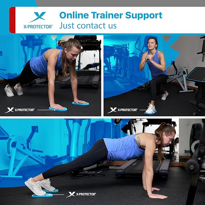 X-Protector Sliders for Working Out - 2 PCS - Double-Sided Exercise Sliders for Hard & Carpeted Floors - Gliders for Exercising - Premium Workout Sliders - Core Sliders for Any Surfaces! (2025)