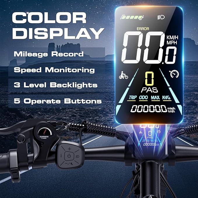 Electric Bike for Adults with Peak 1500W, 80Miles 32MPH Commuting Electric Mountain Bike, 48V 17.5Ah Removable Battery 21-Speed Disc Brakes, 29" Tires and Front Suspension