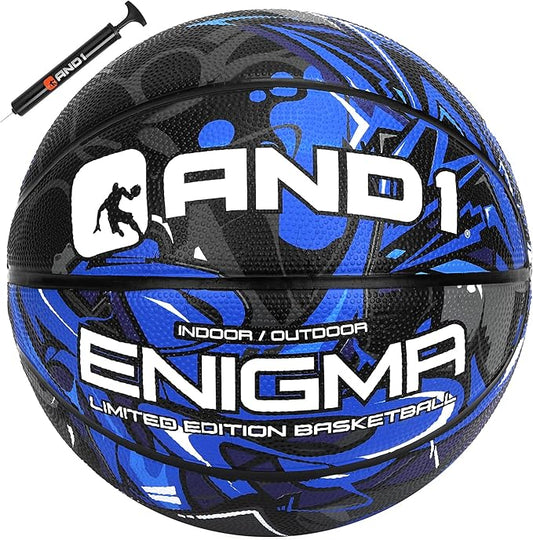 AND1 Enigma Basketball - Streetball for Indoor and Outdoor Use, Deep Channel Construction and Durability
