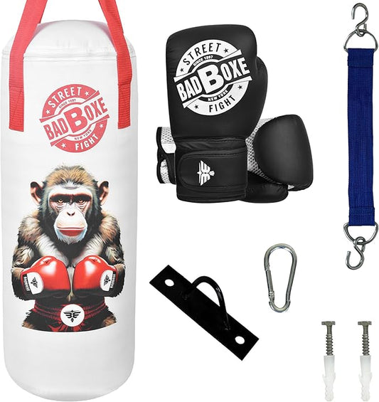 Punching Bag w/Boxing Gloves | Junior 2FT Punching Bag Set with Mount & Hanger | Youth Punching Bag with Free Boxing Gloves for Boxing Training MMA BJJ Muay Thai Workout