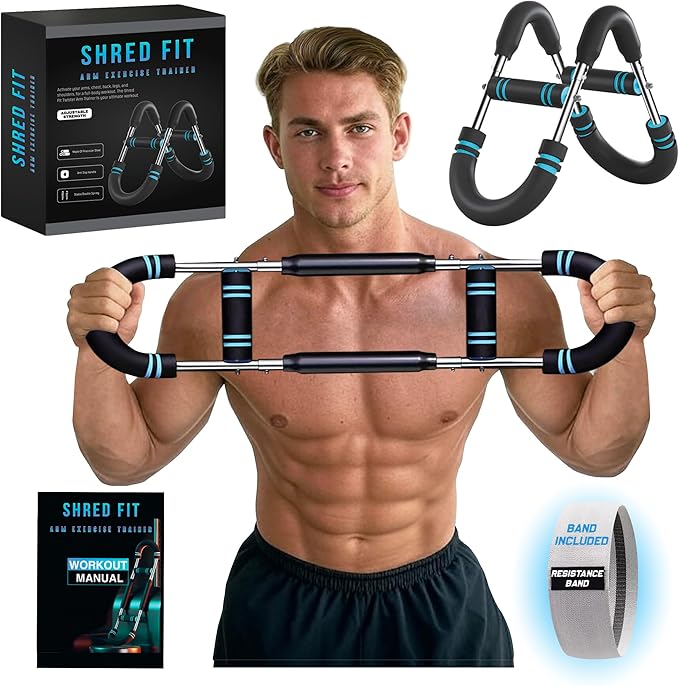 Twister Arm Trainer, Adjustable Twister Arm Chest Exerciser with 3 Settings & Workout Manual for Men & Women, Detachable Power Twister Home Fitness Equipment for Enhancing Upper Body Muscle – 40-90lbs