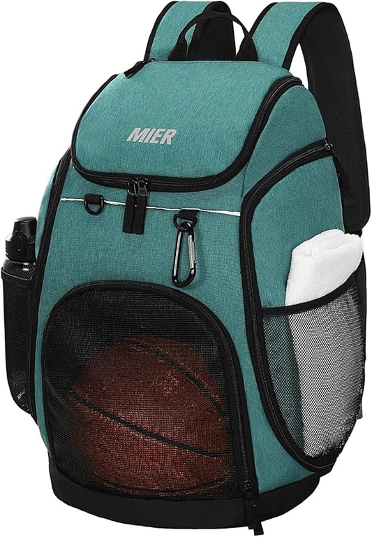 MIER Gym Backpack 40L Basketball Backpack with Ball Compartment & Shoes Storage Multi-Functional Sports Soccer Bag Large Equipment Back Pack Volleyball Backpacks for Men Women