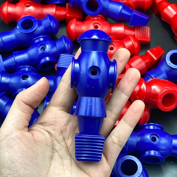 Marsrut 26pcs Foosball Replacement Players, Foosball Men Table Parts, Plastic Soccer Player Guys Set for Football Table (13 Red, 13 Blue)