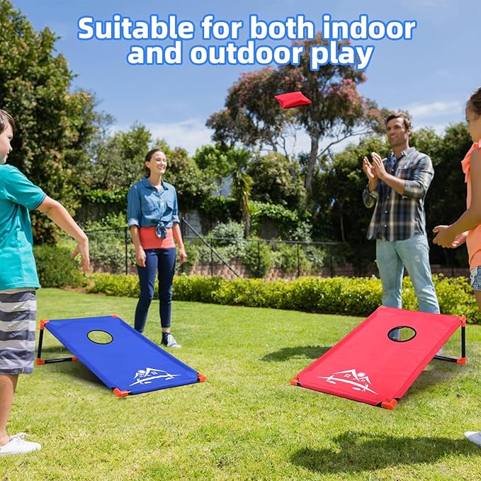 NZQXJXZ 3x2 ft Cornhole Board Set with 8 Bean Bags and Carrying Bag, Outdoor Toss Game Set for Kids and Adults, Portable Corn Hole Sets for Beach Lawn Backyard