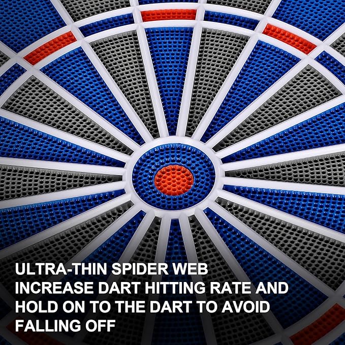 Electronic Dartboard, Dual Speakers with Automatic Voice Announcing Score, High Definition LCD Display, Includes 12 Soft Tip Darts, Suitable for Family Gatherings Bar Entertainment