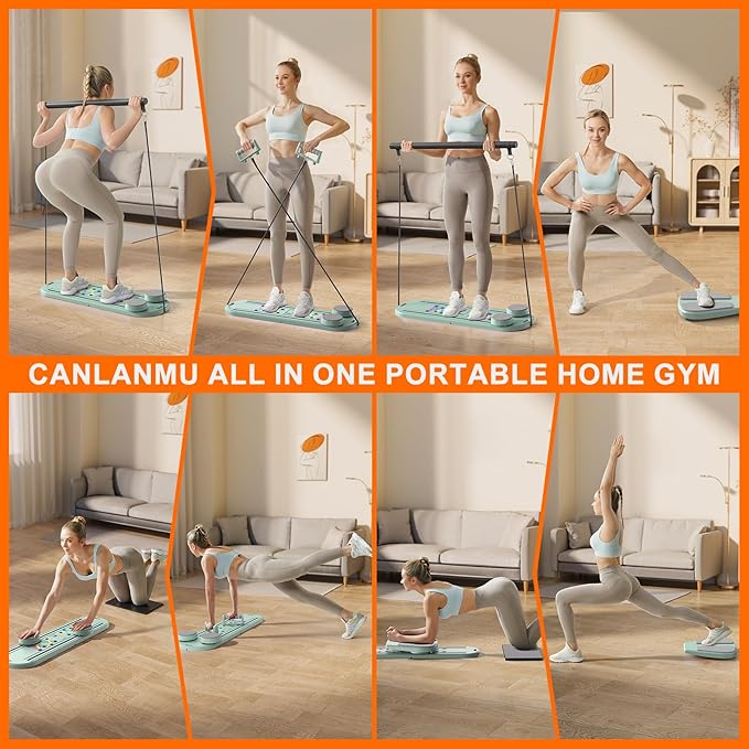 Pilates Board,Pilates Reformer Sets, Multifunctional Abdominal Pilates Board for Home Workout Equipment, Portable Foldable Ab Board Trainer Pilates Exercise Machine,Pilates Board for Women