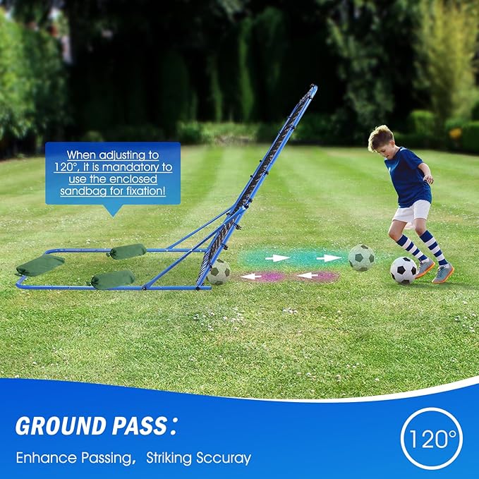Soccer Rebounder Net, Quick-Switch Angle Soccer Training for Control, Passing Practice, Easy Setup Rebounder Gifts Aids & Equipment for Kids,Teens & Adults