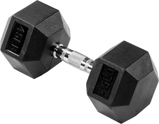 OLIXIS Rubber Hex Dumbbells,Assorted Weights for Home Gym Workouts, Strength Building & Fitness Training