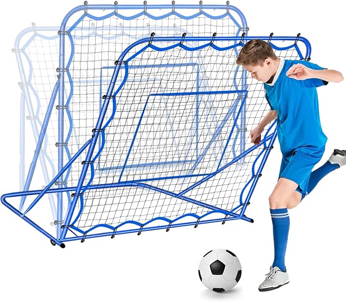 Soccer Rebounder Net, Quick-Switch Angle Soccer Training for Control, Passing Practice, Easy Setup Rebounder Gifts Aids & Equipment for Kids,Teens & Adults
