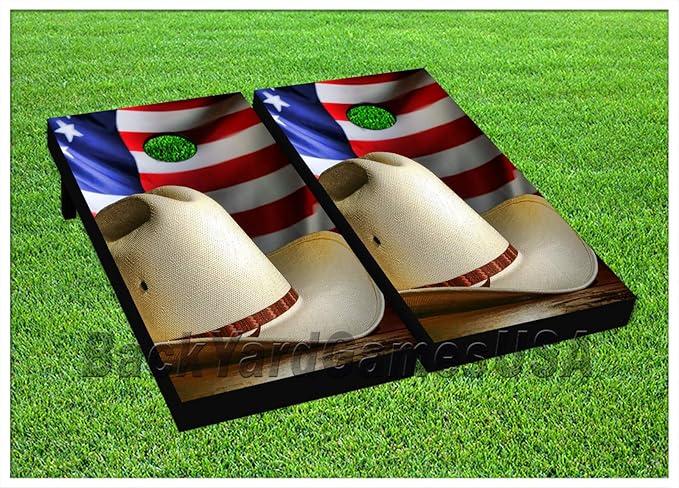 American Flag Series - Premium Cornhole Boards - Includes 2 Regulation Size 4' x 2' Cornhole Boards, and a Set of 8 Double Stitched Cornhole Bags
