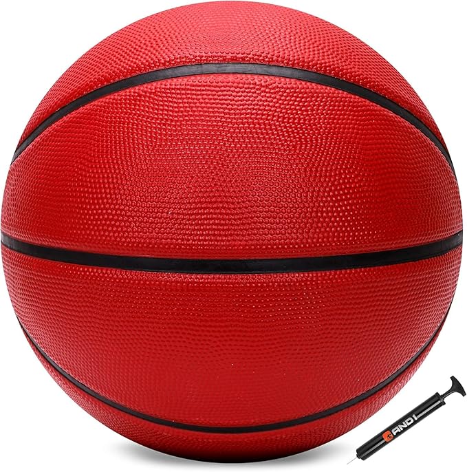 AND1 Fantom Rubber Basketball: Official Regulation Size 7 (29.5 inches) Rubber Basketball - Deep Channel Construction Streetball, Made for Indoor Outdoor Basketball Games