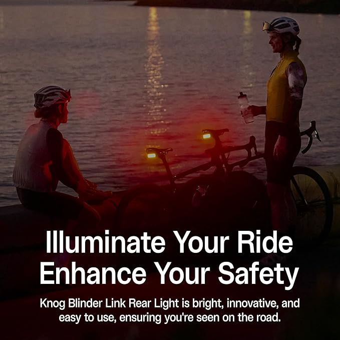 Knog Blinder Link Tail Light - 100 Lumen Bike Light, 50 Hour Runtime, Low Battery Indicator, Powerful Bike Light