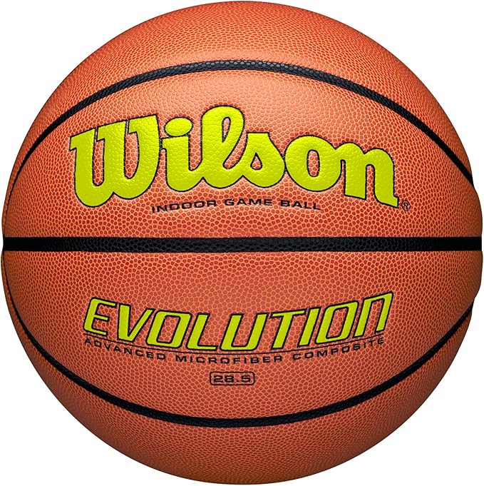 WILSON Evolution Indoor Game Basketballs - Size 5, Size 6 and Size 7
