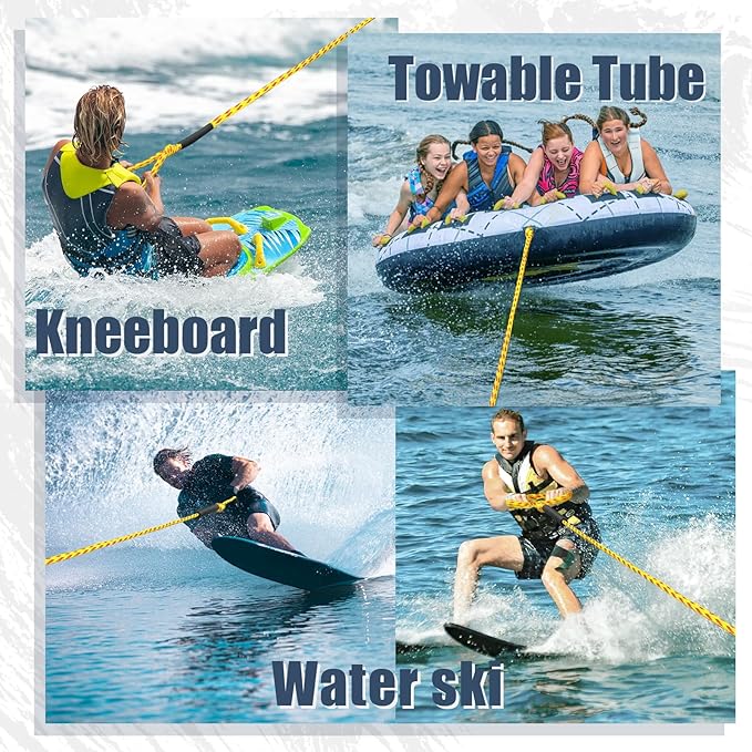 Boat Tow Rope 60ft 3-6K, Floating Ropes for Towable Tubes,Watersport Accessories