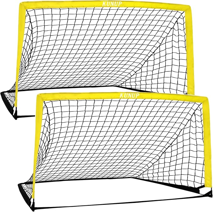 2 of 5×3 6x4 9x5 FT Portable Kids Soccer Goals Set, Foldable Soccer Practice Nets for Backyard with Carrying Bag for Toddler Youth Pop Up Soccer Training Equipment Indoor Outdoor Sports Game Gift