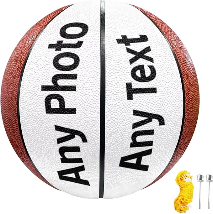 Personalized Basketball Leather Basketball Custom Basketball with Your Personalized Pictures Text Sports Equipment