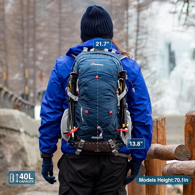 MOUNTAINTOP Hiking Backpack,Lightweight Travel Backpack for Men Women Outdoor Backpacking, Camping