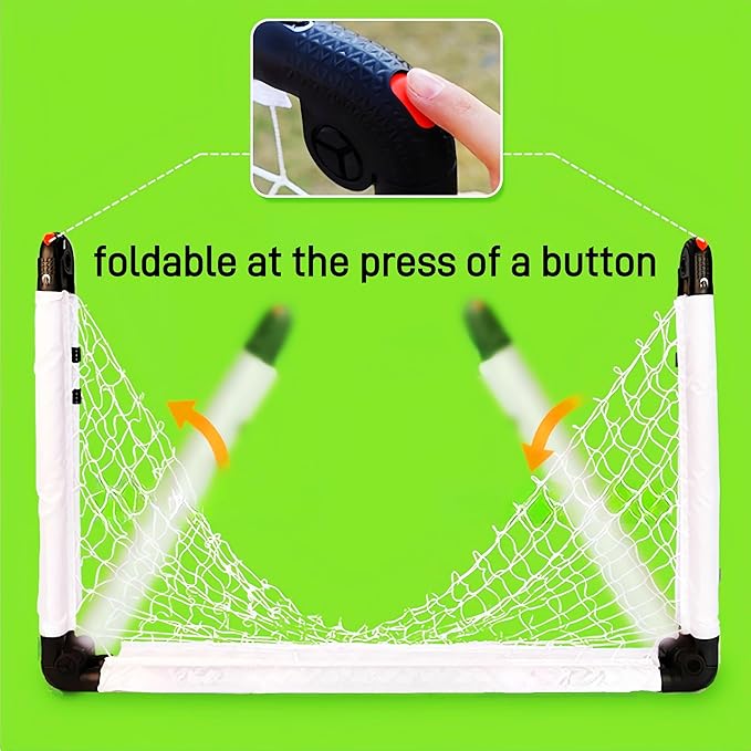Soccer Goal, Small Foldable Goal for Kids, Kids Goals for The Backyard/Indoor/Outdoor, Mini Soccer Goals for Toddler Gift