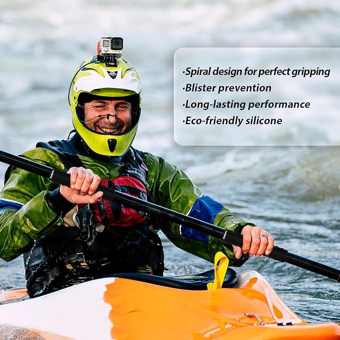 Ayaport Kayak Paddle Grips Non-Slip Silicone Wraps Blister Prevention Kayaking Accessories for Take-Apart Paddles