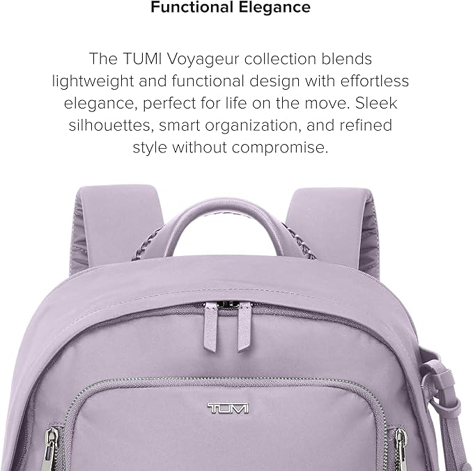 TUMI - Voyageur Celina Backpack - Women's Work and Travel Bag - 16.0" X 10.6" X 6.5" - Holds Up to 16" Laptop - Lavender