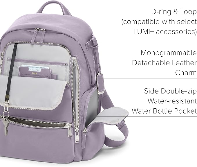 TUMI - Voyageur Celina Backpack - Women's Work and Travel Bag - 16.0" X 10.6" X 6.5" - Holds Up to 16" Laptop - Lavender