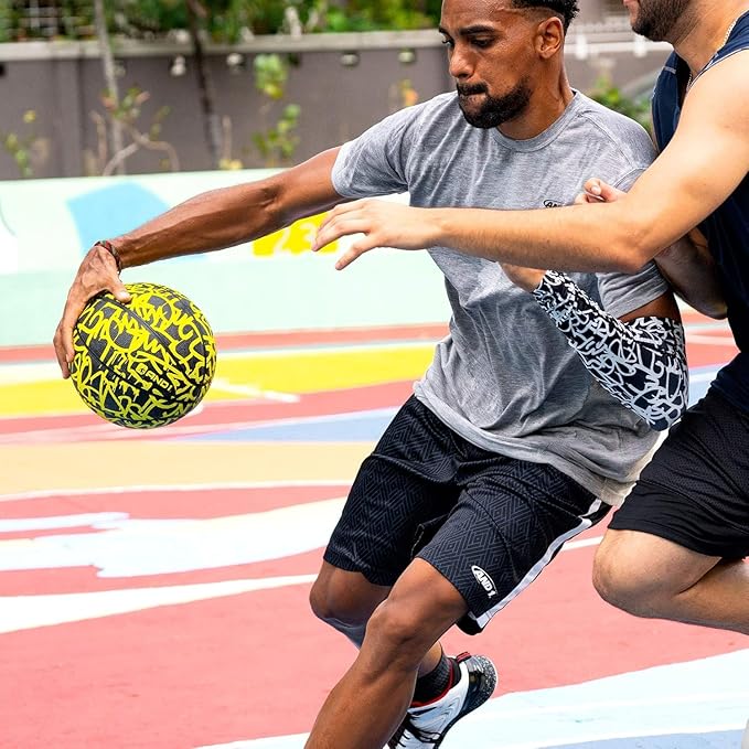 AND1 Fantom Graffiti Rubber Basketball: Official Regulation Size 7 (29.5 inches) - Deep Channel Construction Streetball, Made for Indoor Outdoor Basketball Games