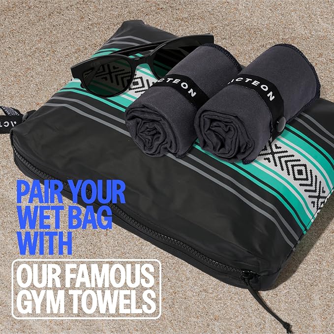 Acteon Wet Dry Bag, Large Travel Water-Resistant Swimsuit & Clothes Organizer, Foldable Pocket Sized Pool, Beach & Gym Bags, Fit for Bikini, Swim Workout Shoes & Towels, Toiletries, Dirty Laundry