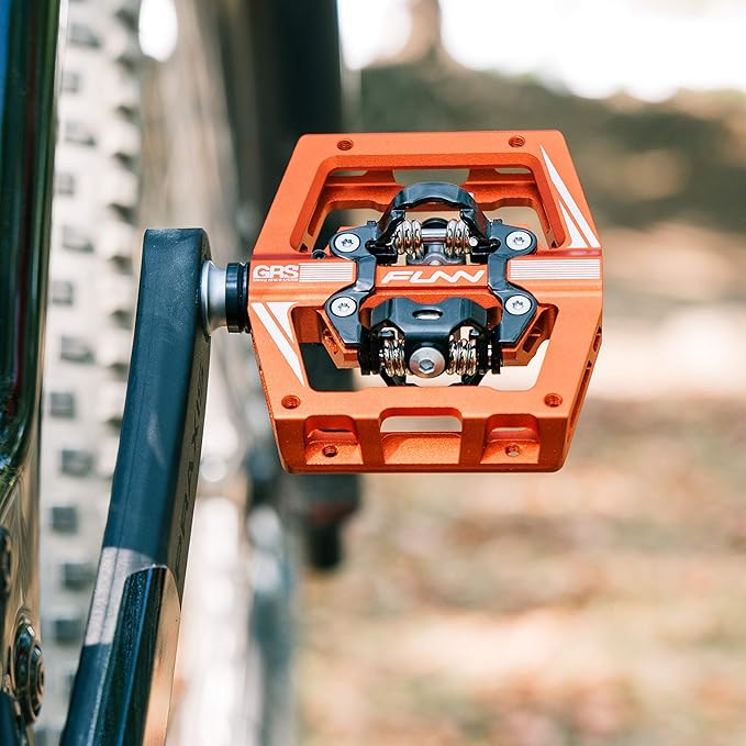 Funn Mamba S MTB Clipless Pedals, Double Sided Clip Compact Platform Mountain Bike Pedals, Compatible with SPD Cleats, 9/16-Inch CrMo Axle Bicycle Pedals for MTB/BMX/Gravel Cycling