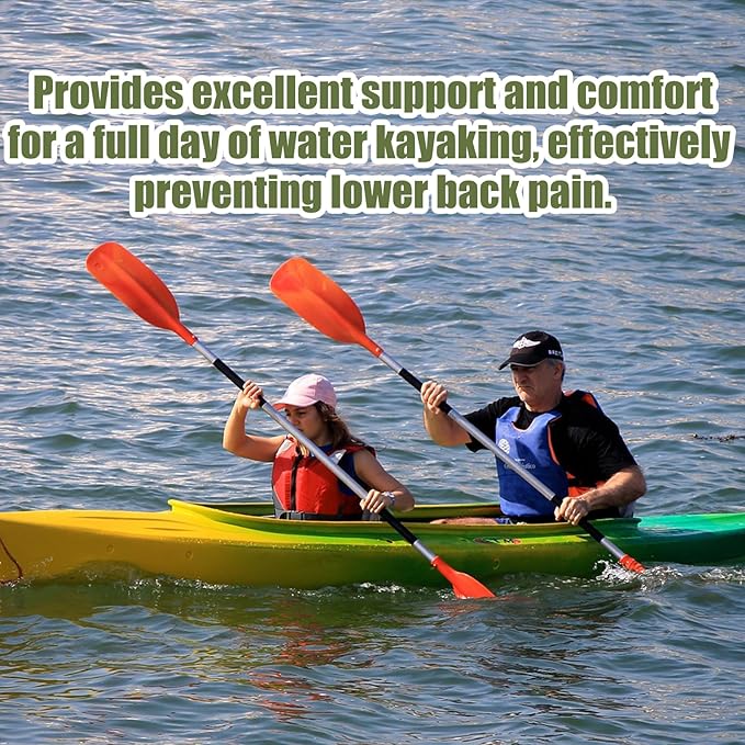 Deluxe Padded Kayak Seats - Premium Shockproof Seats with Back Support for Kayaking, Canoeing, Fishing, Paddle Boarding - Comfort, Versatility and Extra Storage