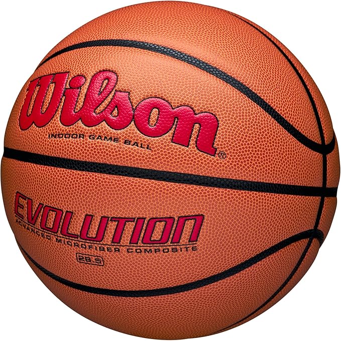 WILSON Evolution Indoor Game Basketballs - Size 5, Size 6 and Size 7