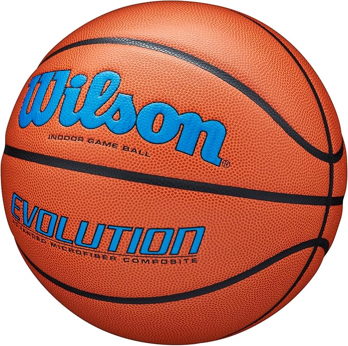 WILSON Evolution Indoor Game Basketballs - Size 5, Size 6 and Size 7