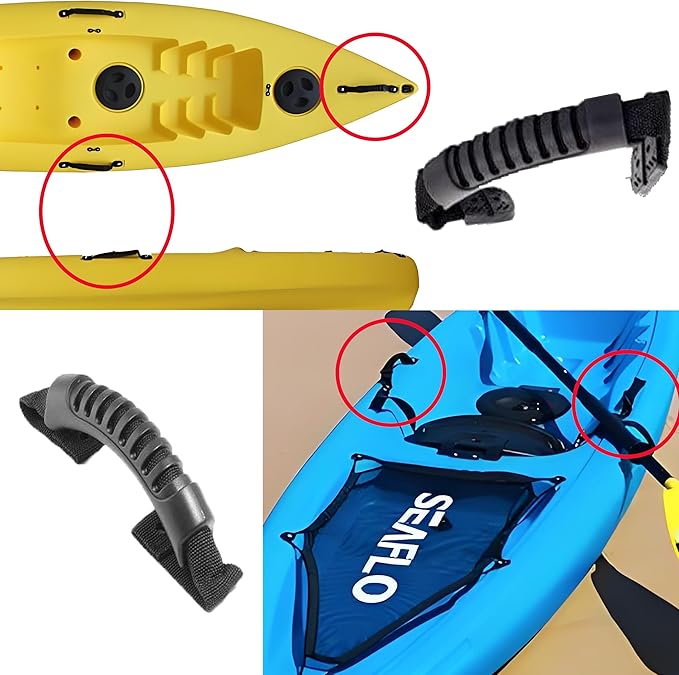 2Pcs Kayak Carry Handles with Screws Replacement for Kayak Paddle Tandem Canoe Boat Luggage Suitcase