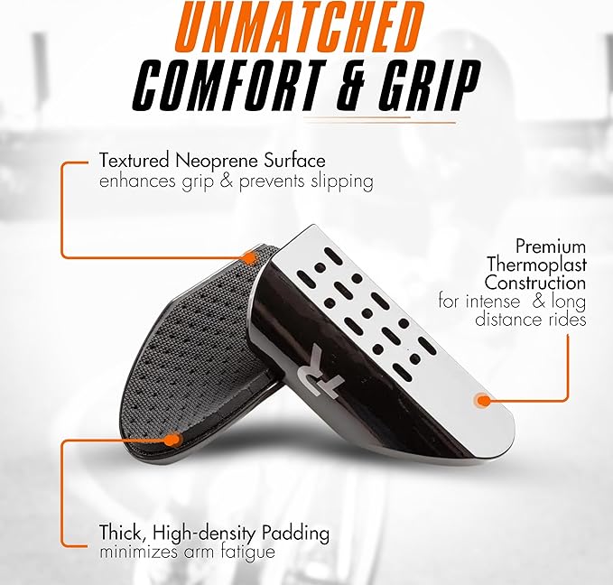 TRIRIG Signature Open Back Arm Cups Ultra-Light TT Aerobar Pads & Specialized Cycling Arm Rests fits most Aero bars for Road Bike - Tri Bar Pads Triathlon Gear & Triathlon Bike Accessories