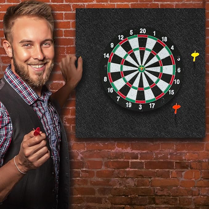 Dart Board Backing Felt Wall Tiles Cork Dart Board Backer Alternative Self-Adhesive Wall Protectors Square Backing Tiles