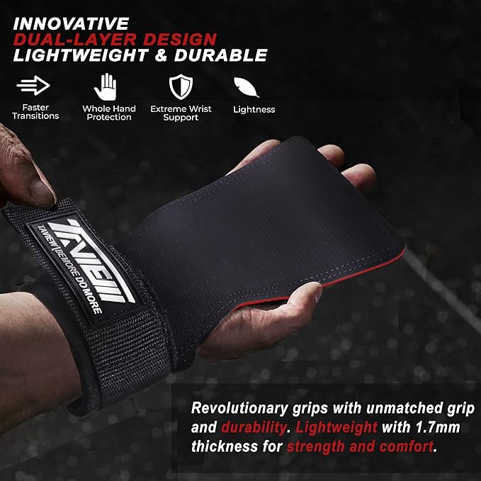 Wrist Straps for Weightlifting for Maximum Grip Support - Lifting Deadlift Strap & Weight Lifting Grips Gloves for Working Out Pull Up Deadlifting & Shrugs