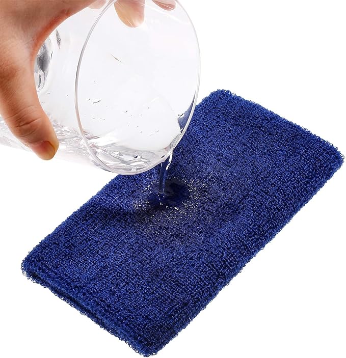 WILLBOND 6 Inch Wrist Sweat Bands for Men Women Tennis Elastic Athletic Long Sweatband Wrist Absorbent for Basketball Tennis Running Outdoor Activity