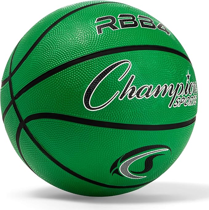 Champion Sports Rubber Basketballs – Heavy Duty Pro-Style, Indoor/Outdoor Use, Premium Basketball Equipment for Physical Education, Various Sizes & Colors (Size 3, 5, 6, 7)