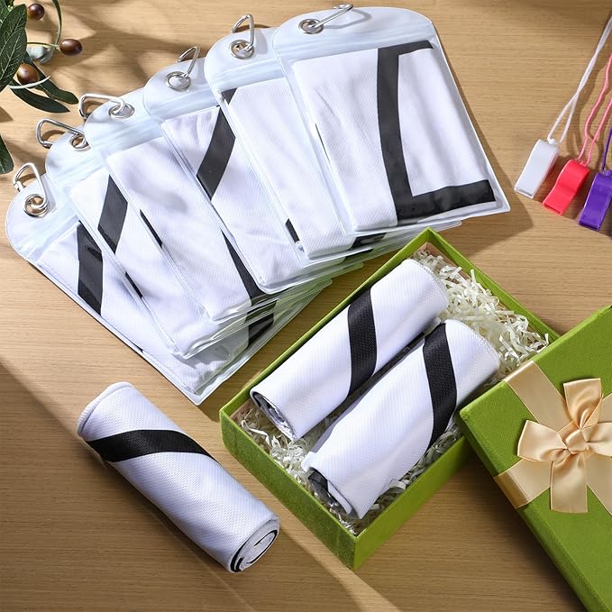 12 Pack Volleyball Cooling Towels, Sports Towels with Bags, 40"x12" Breathable Chilly Towel, Microfiber Towel for Sport Team Gift
