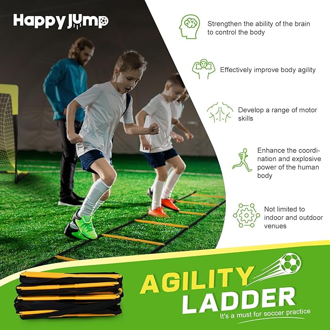 Agility Ladder 12 Rung 20 FT Speed Training Ladder Drill Sports Workout Equipment for Football Soccer Footwork Exercise
