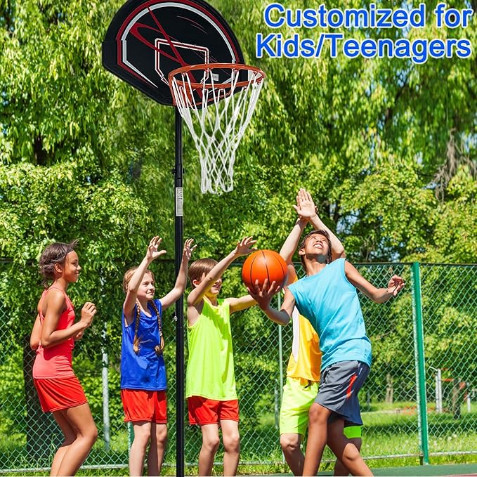 Basketball Hoop Outdoor Adjustable, Portable Basketball Hoop Goal System in Backyard/Driveway/Indoor