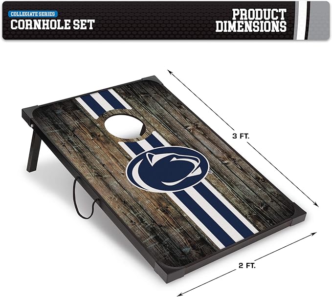 Wild Sports NCAA 2' x 3' MDF Deluxe Cornhole Set - with Corners and Aprons