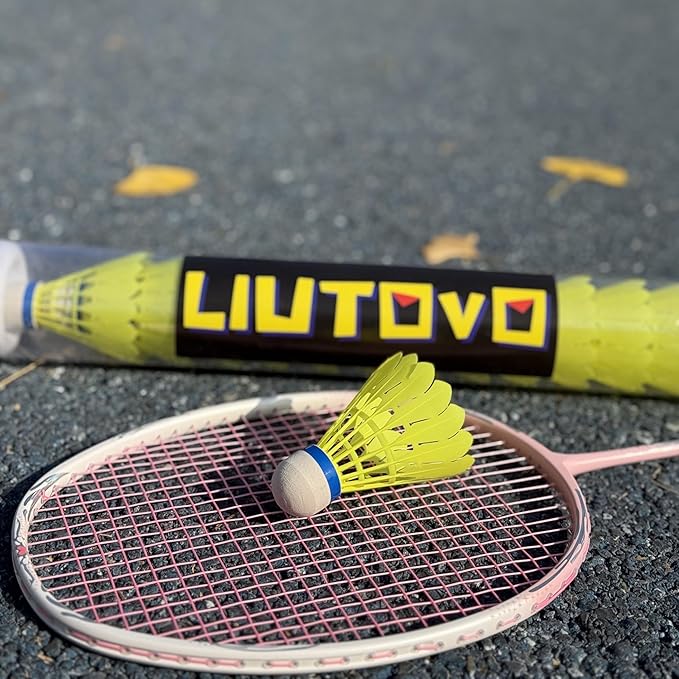 12 Packs Nylon Badminton Shuttlecocks Birdies Nylon Feather Shuttlecocks Badminton Birdies Great Stability & Durability Indoor Outdoor Sports Hight Speed Training