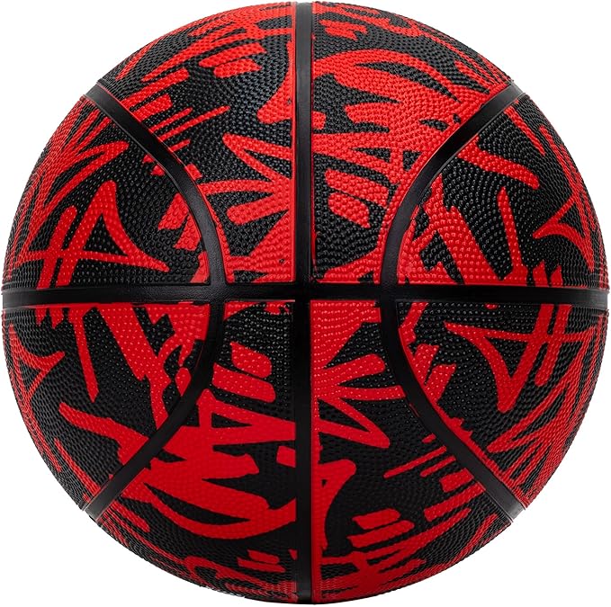 AND1 Fantom Graffiti Rubber Basketball - Streetball for Indoor and Outdoor Use, Deep Channel Construction and Durability