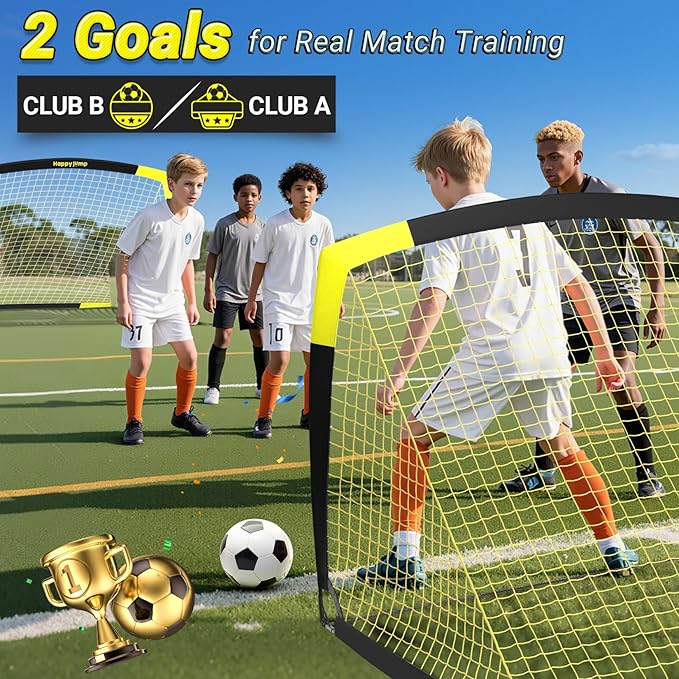 Soccer Goal Pop Up Foldable Soccer Net for Backyard 7x5FT,5x3.6FT,4x3FT,3x2.2FT