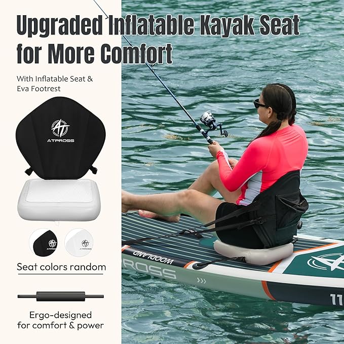 12'x36 Inflatable Paddle Board, 500lbs Extra Wide Stand Up Paddleboard for Adults with Premium SUP Accessories Kit & Backpack, Blow Up Kayak Non-Slip Stable Deck Boat for Yoga Fishing Surf