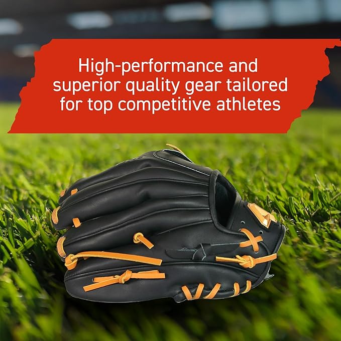 BB Stock Rise Baseball Glove for Youth & Little Leagues, Age 8-12, Infield & Outfield, 11.5", H-Web, Easy Break-in, Narrow Fit & Lightweight Design