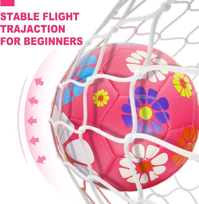 Soccer Balls Size 3 for Girls Soccer Ball for Kids Aged 4-6 6-8 Beginners Outdoors Sports Ball Recreation Playing Ball Birthday Christmas Back to School Gifts