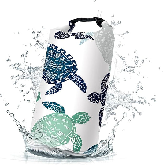 Waterproof Dry Bag,Roll Top Sea Turtle Small Waterproof Backpack 2L/5L/10L/20L/30L/40L Floating and Lightweight Bags for Kayaking, Boating, Fishing, Swimming and Camping
