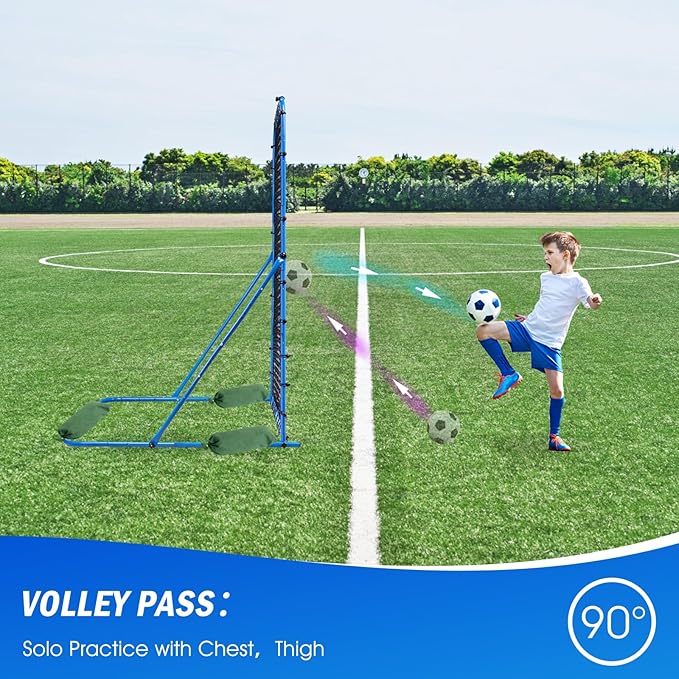 Soccer Rebounder Net, Quick-Switch Angle Soccer Training for Control, Passing Practice, Easy Setup Rebounder Gifts Aids & Equipment for Kids,Teens & Adults