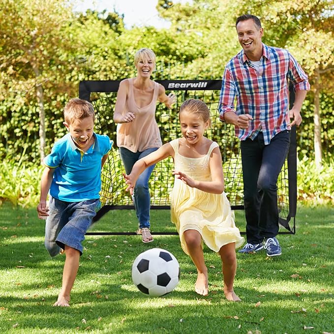 Soccer Goal, Kids Soccer Goals for Backyard Set of 2, 4x3ft Portable Soccer Goal Pop Up Soccer Net, Kids Soccer Net Training Equipment with Soccer Ball, Ladder, Cones, Targets